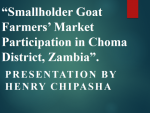 Smallholder goat farmers’ market participation in Choma district, Zambia
