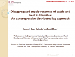 Disaggregated supply response of cattle and beef in Namibia: An autoregressive distributed lag approach