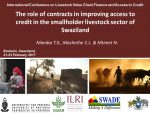 The role of contracts in improving access to credit in the smallholder livestock sector of Swaziland
